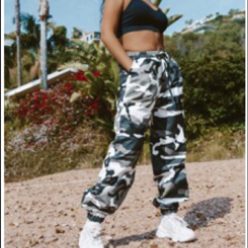 Camp print joggers